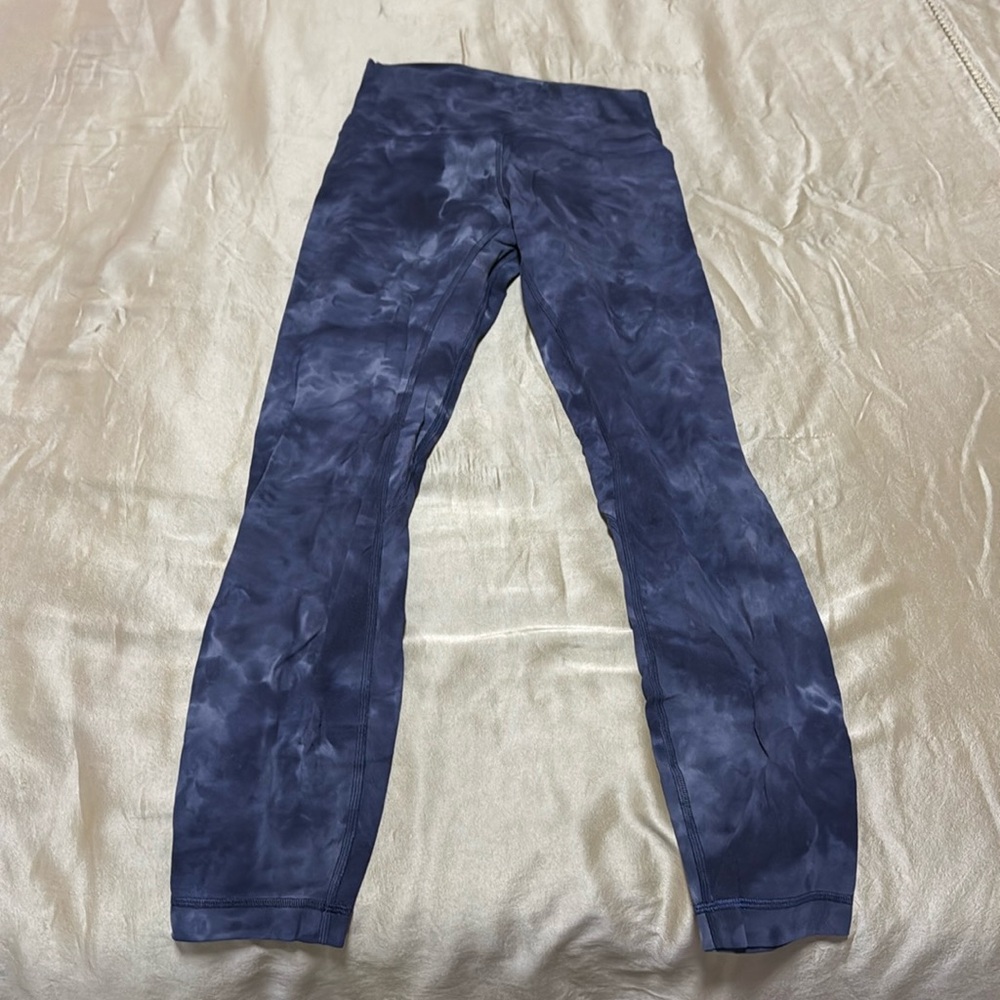 Blue tye dye lululemon leggings